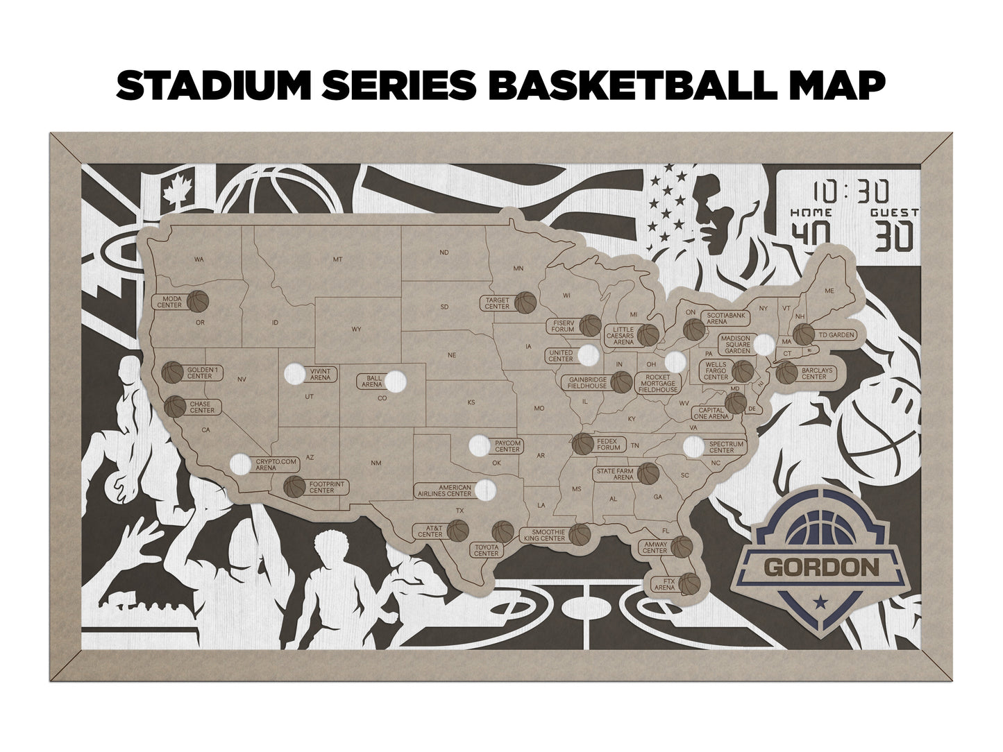 Basketball Stadiums Map
