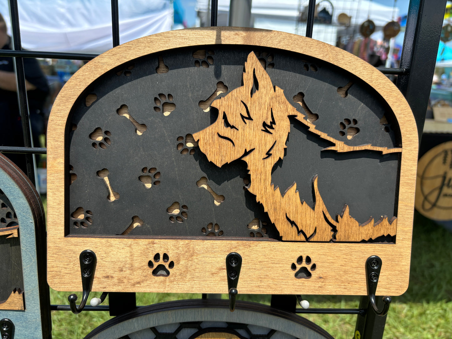 Dog Leash Holder, Choose From 50 Breeds, Personalization Available
