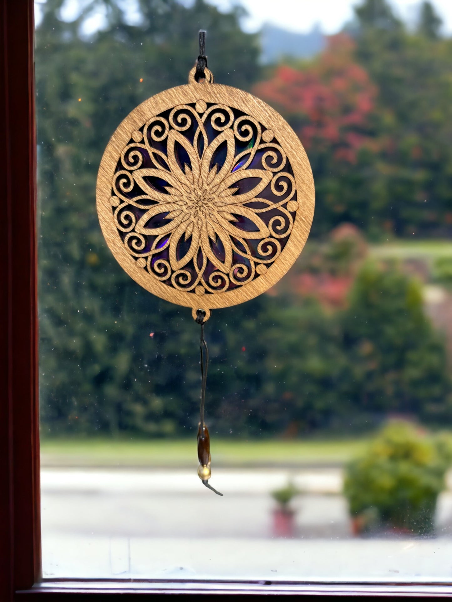 Suncatcher, Flower Mandala, Re-purposed DVD/CD