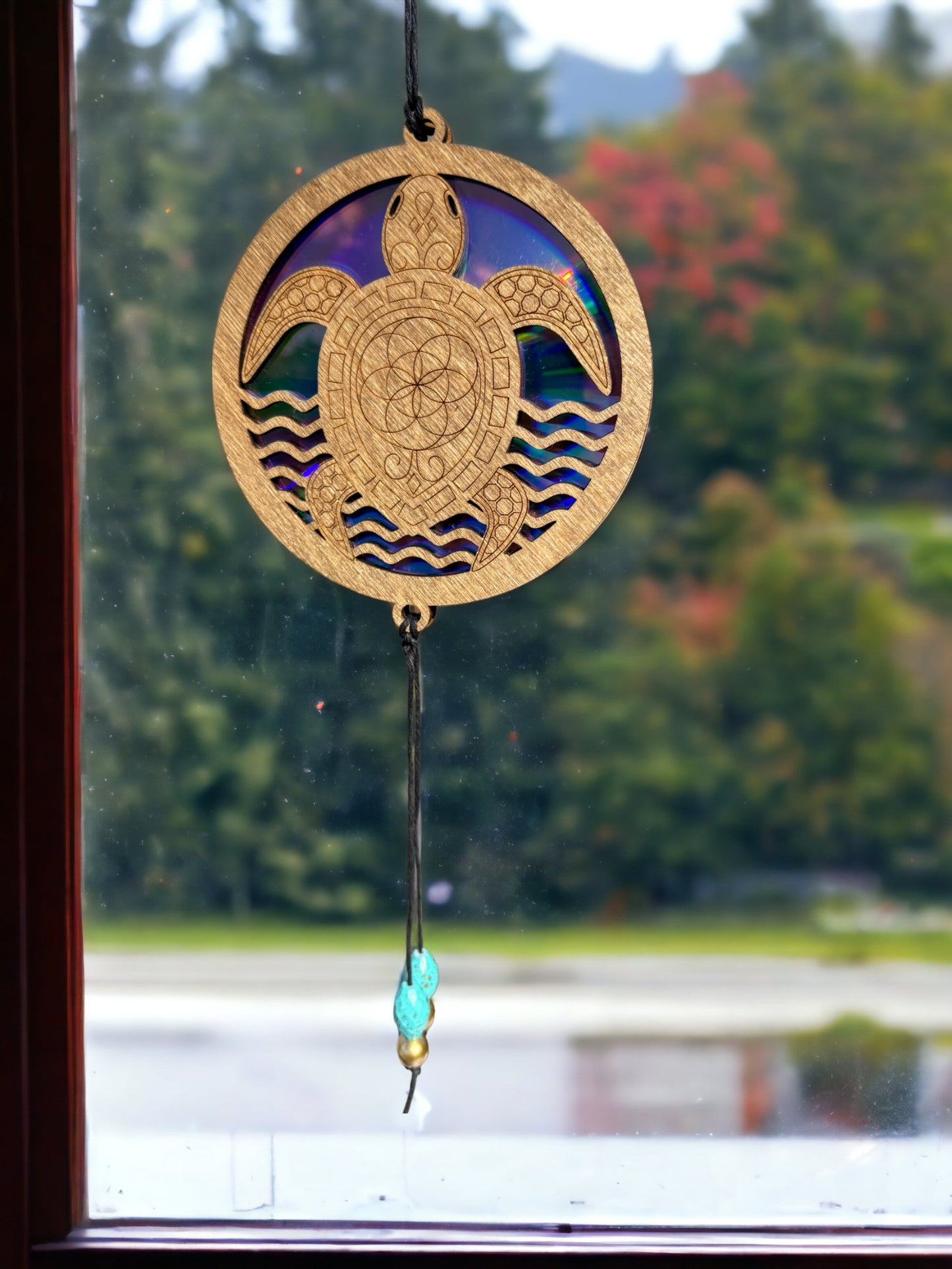 Suncatcher, Sea Turtle, Re-purposed DVD/CD