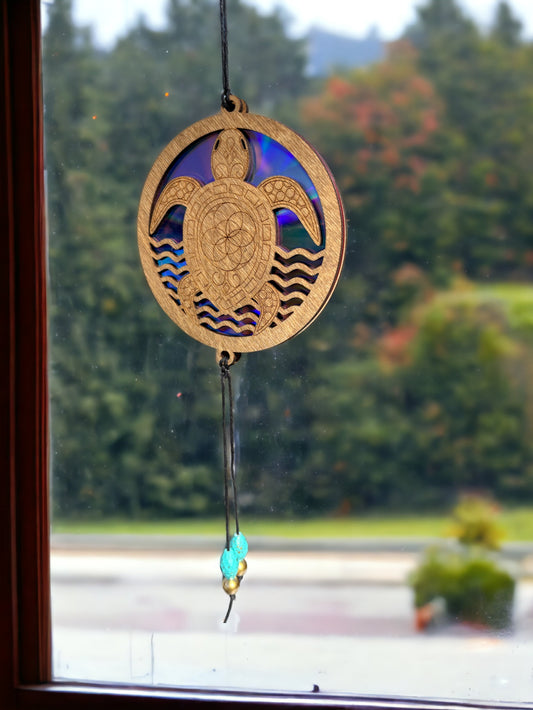 Suncatcher, Sea Turtle, Re-purposed DVD/CD