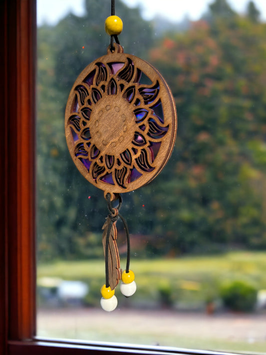 Suncatcher, Sunflower, Re-purposed DVD/CD