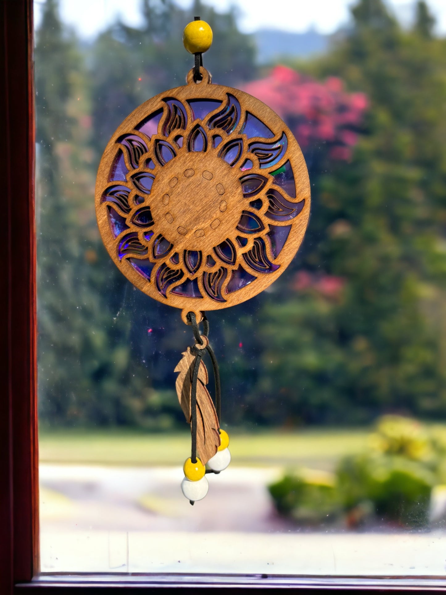 Suncatcher, Sunflower, Re-purposed DVD/CD