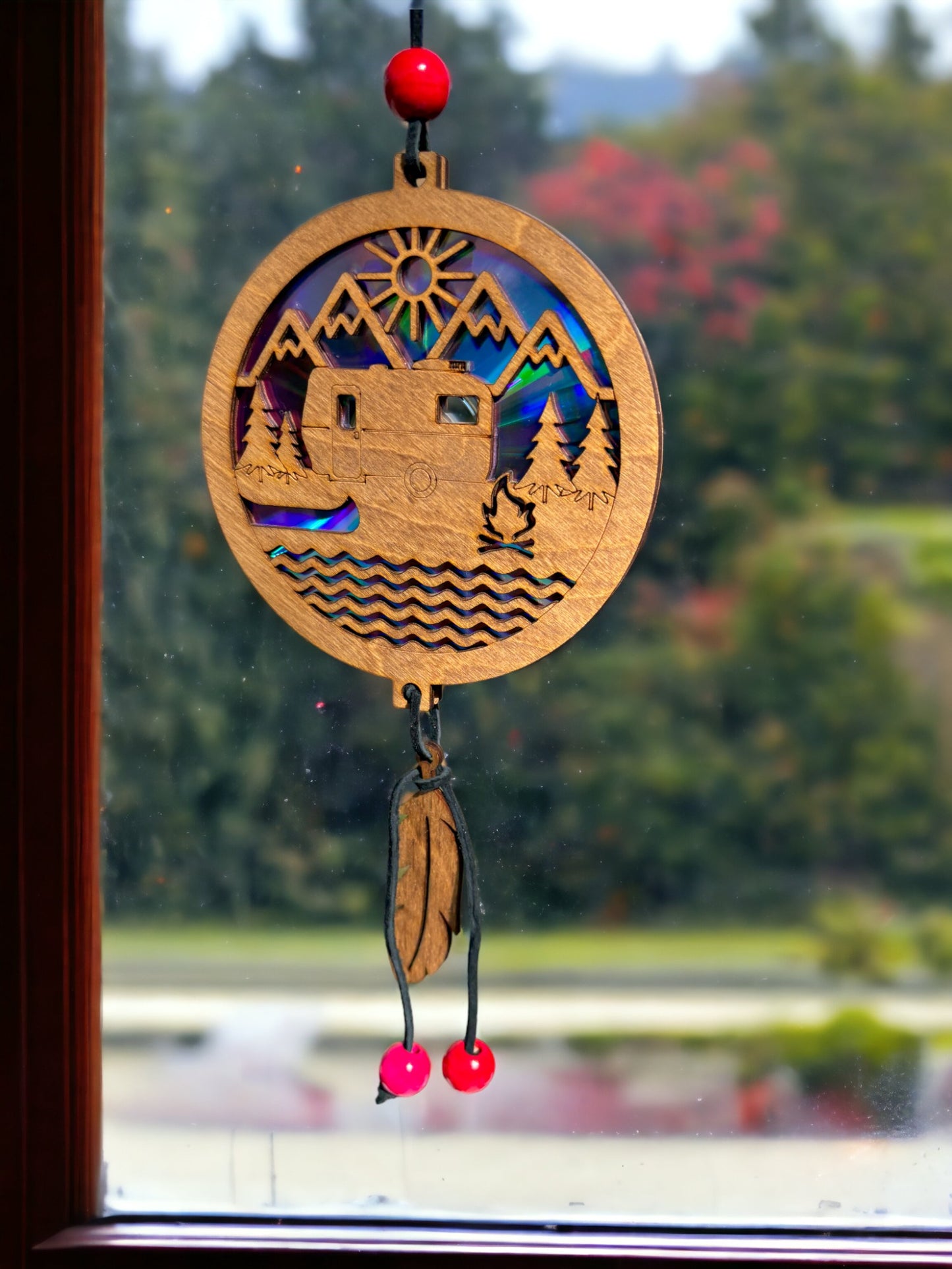 Suncatcher, Camping, Re-purposed DVD/CD