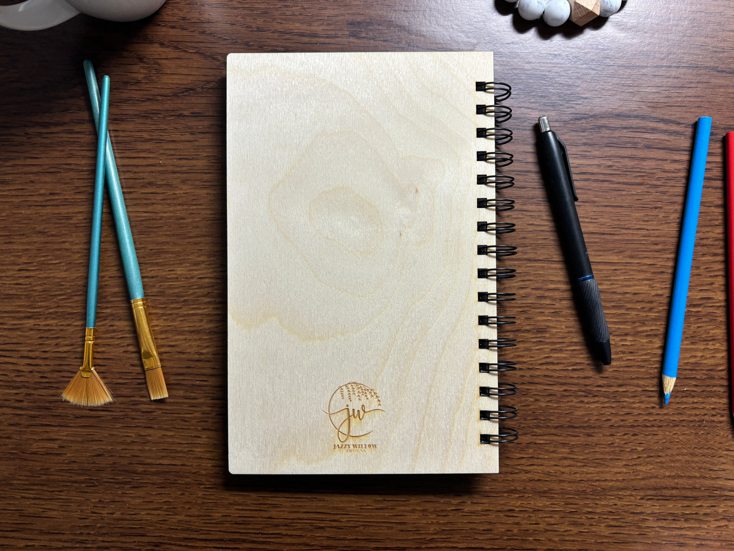 Spiral Notebook, Fox, Premium Sketchbook Paper or Lined Paper, Personalization Available