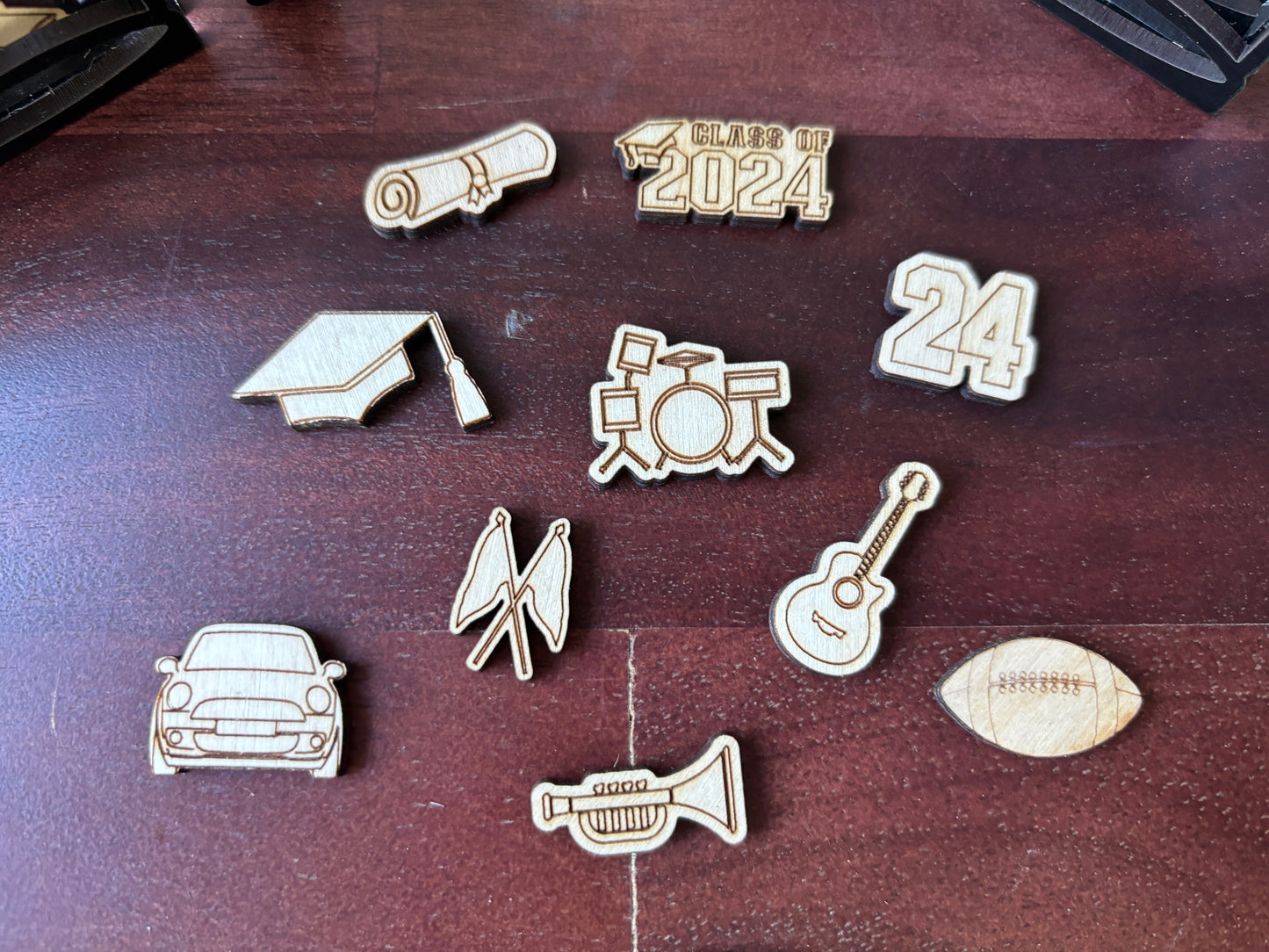 Graduation Shaker Ornament, Car Charm, Optional Stand, Choose Your Tokens