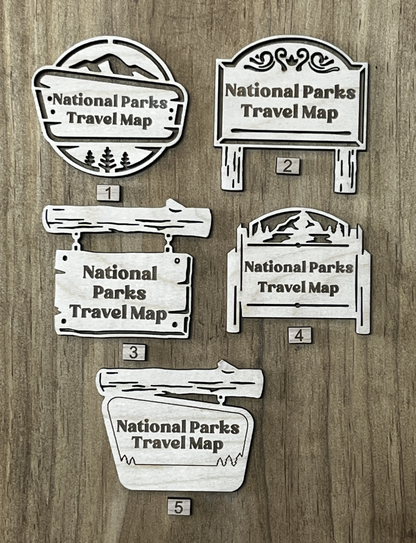 National Parks Travel Map with Story Tag, Personalization Available