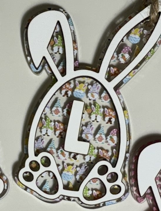 Easter Basket Tags with Initial