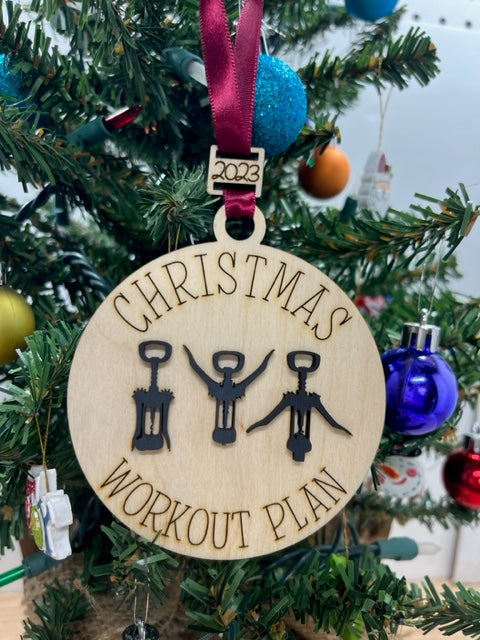 Christmas Workout Plan Ornament