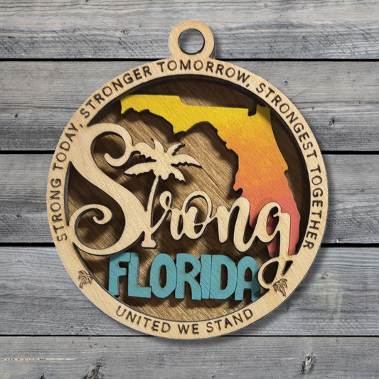 Florida Strong Ornament, Helene and Milton