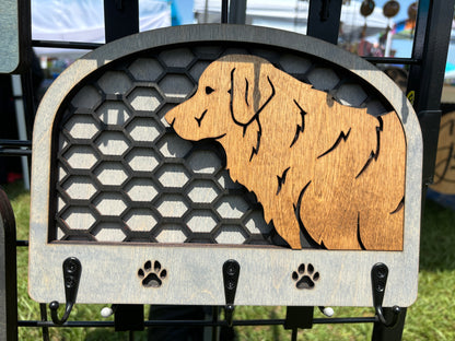 Dog Leash Holder, Choose From 50 Breeds, Personalization Available