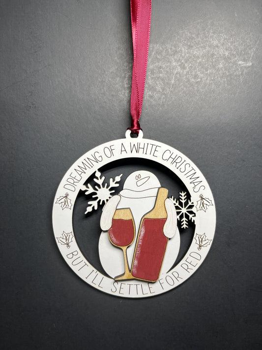 Snowman Wine Ornament