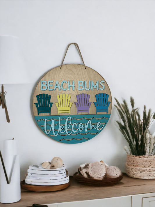Welcome Beach Bums Sign
