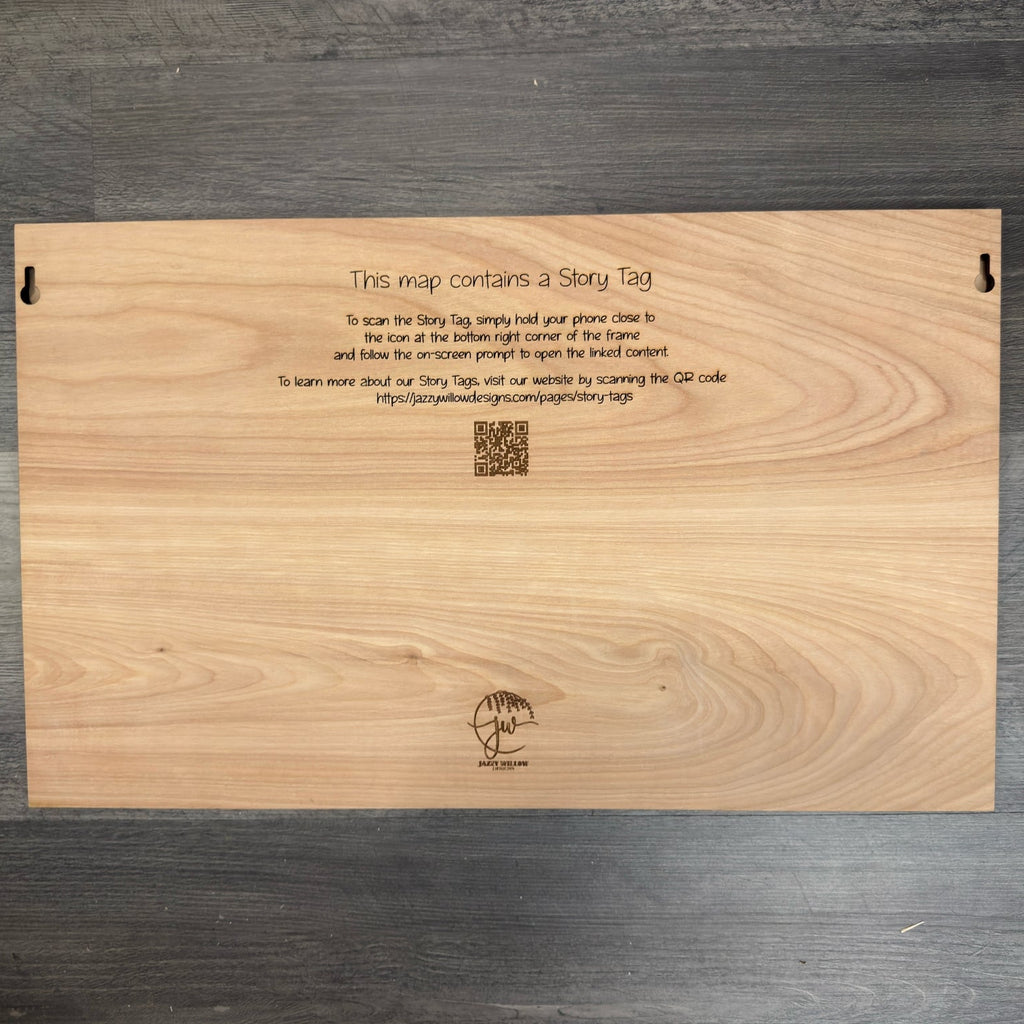 Basketball Stadiums Travel Map with Story Tag - Personalization Available