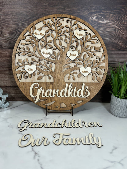 Custom Family Tree Sign – 15" or 18" Round