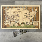 National Parks Travel Map with Story Tag, Tree Trunks, Personalization Available