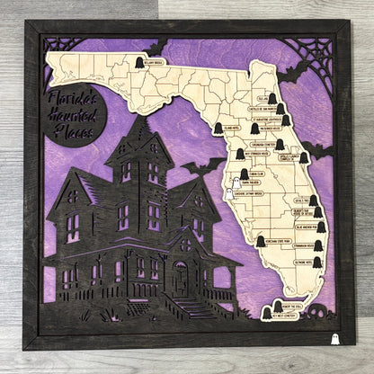 Haunted Places in Florida Travel Map with Story Tag
