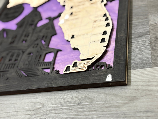 Haunted Places in Florida Travel Map with Story Tag