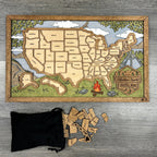 US Travel Map with Story Tag, Camp, Personalization Available