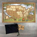 US Travel Map with Story Tag, Camp, Personalization Available