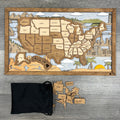 US Travel Map with Story Tag, Landscape, Personalization Available