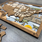 US Travel Map with Story Tag, Landscape, Personalization Available