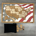 US Travel Map with Story Tag, Flag, Personalization Available