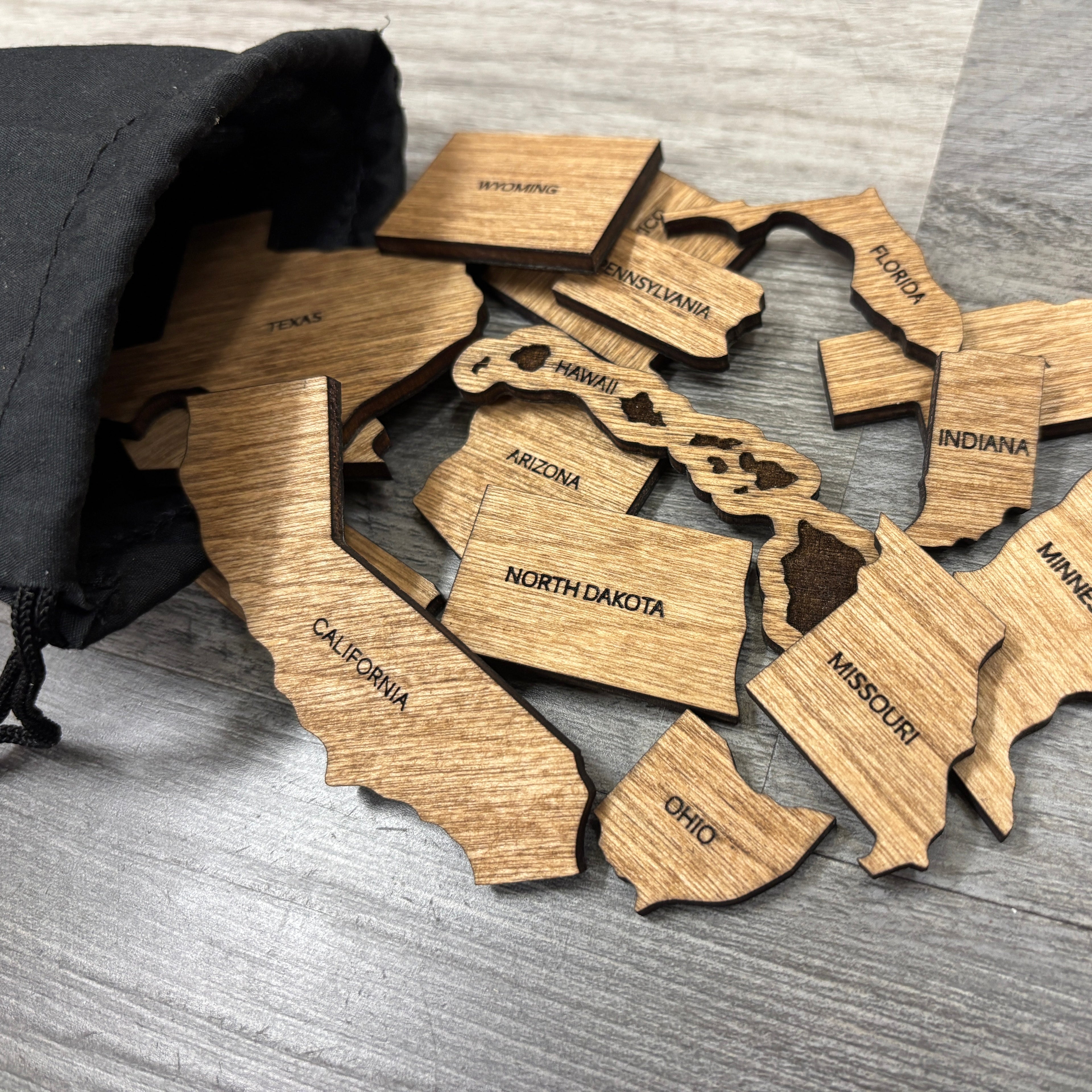 US Travel Map with Story Tag, Flag, Personalization Available