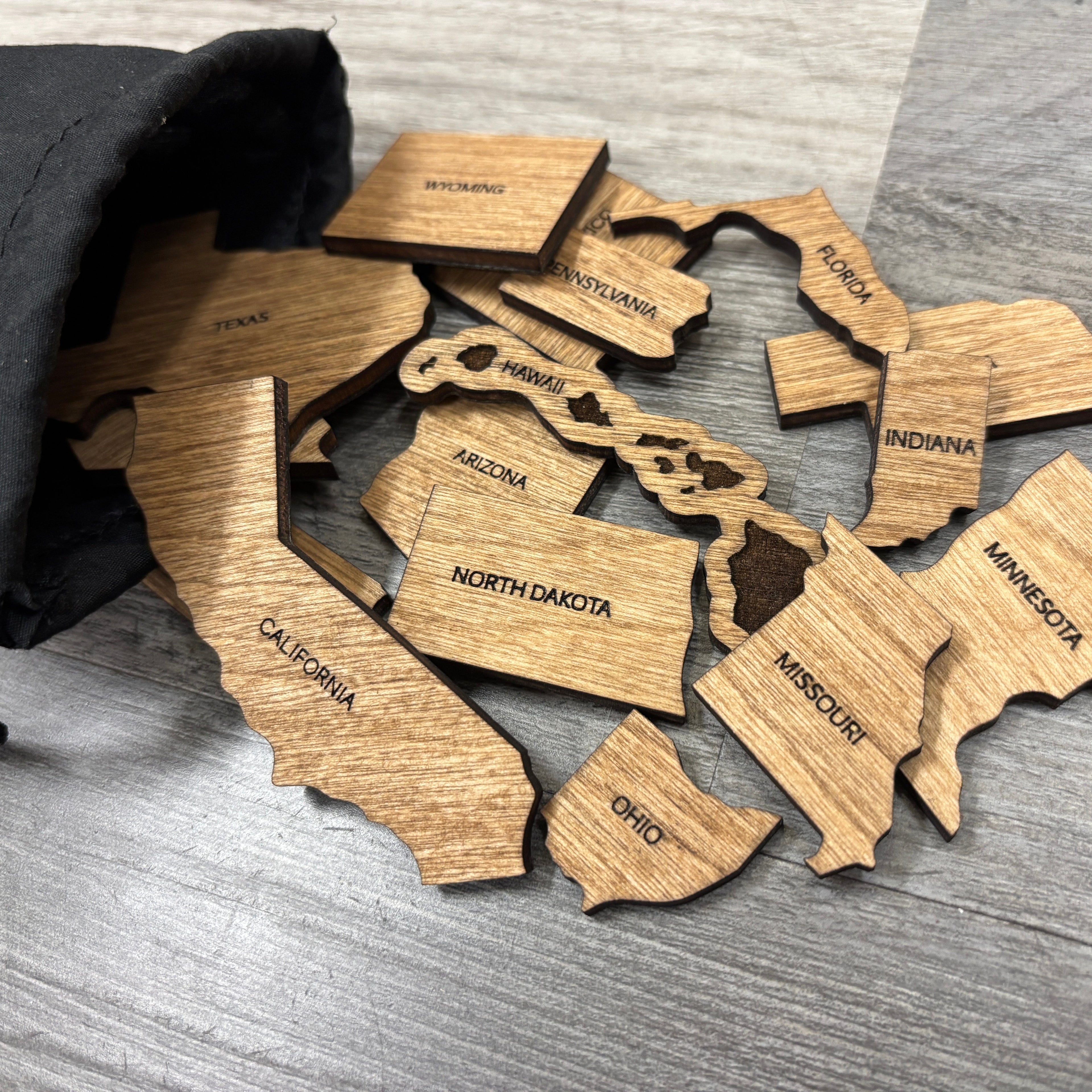 US Travel Map with Story Tag, Camp, Personalization Available