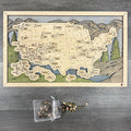 National Parks Travel Map with Story Tag, Mountain, Personalization Available
