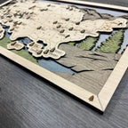 National Parks Travel Map with Story Tag, Mountain, Personalization Available