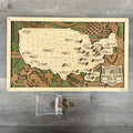 Football Stadiums Travel Map with Story Tag - Personalization Available