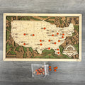 Basketball Stadiums Travel Map with Story Tag - Personalization Available