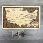 Hockey Stadiums Travel Map with Story Tag - Personalization Available