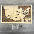 Hockey Stadiums Travel Map with Story Tag - Personalization Available