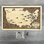 Hockey Stadiums Travel Map with Story Tag - Personalization Available