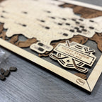 Hockey Stadiums Travel Map with Story Tag - Personalization Available