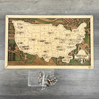 Soccer Stadiums Travel Map with Story Tag - Personalization Available