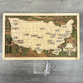 Soccer Stadiums Travel Map with Story Tag - Personalization Available