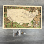 Baseball Stadiums Travel Map with Story Tag - Personalization Available