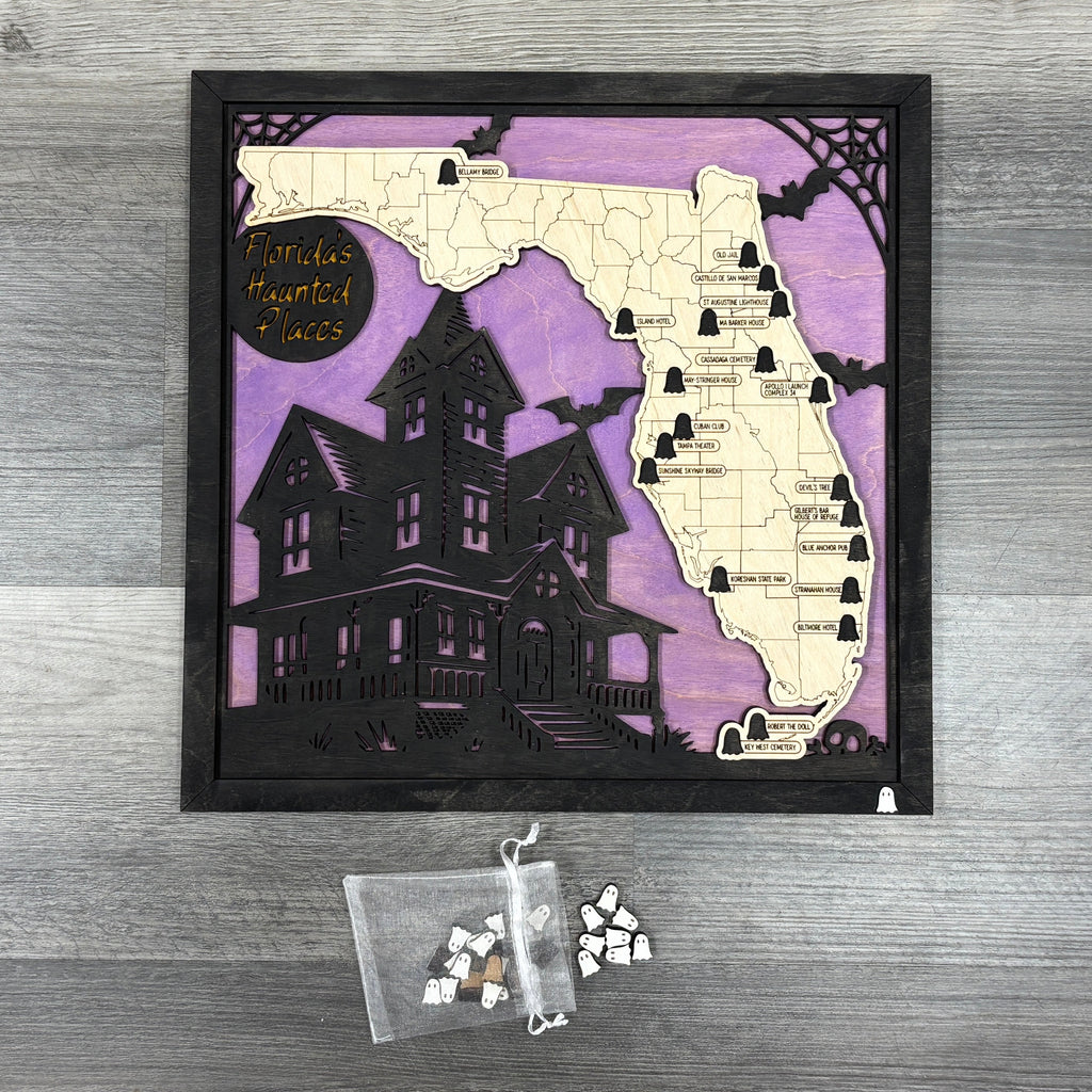 Haunted Places in Florida Travel Map with Story Tag
