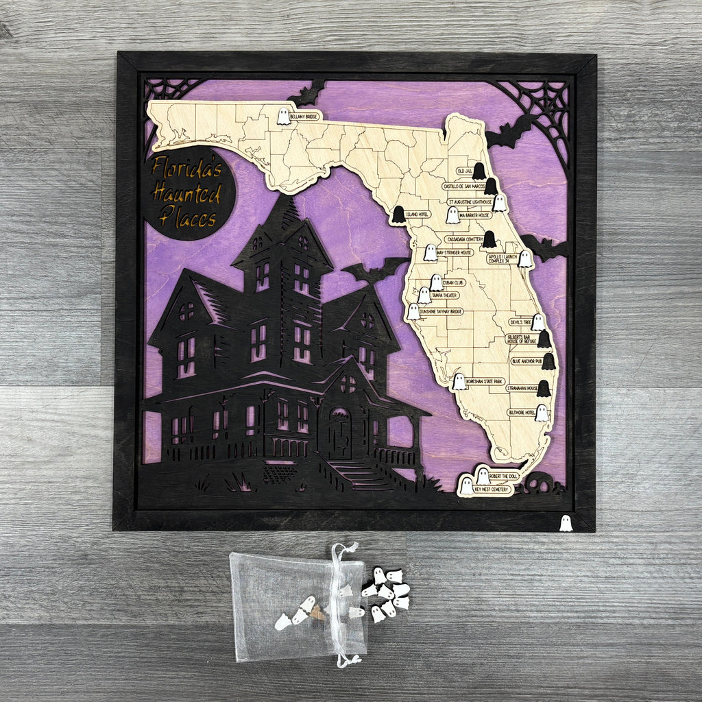Haunted Places in Florida Travel Map with Story Tag