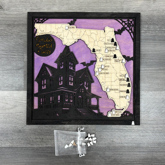 Haunted Places in Florida Travel Map with Story Tag