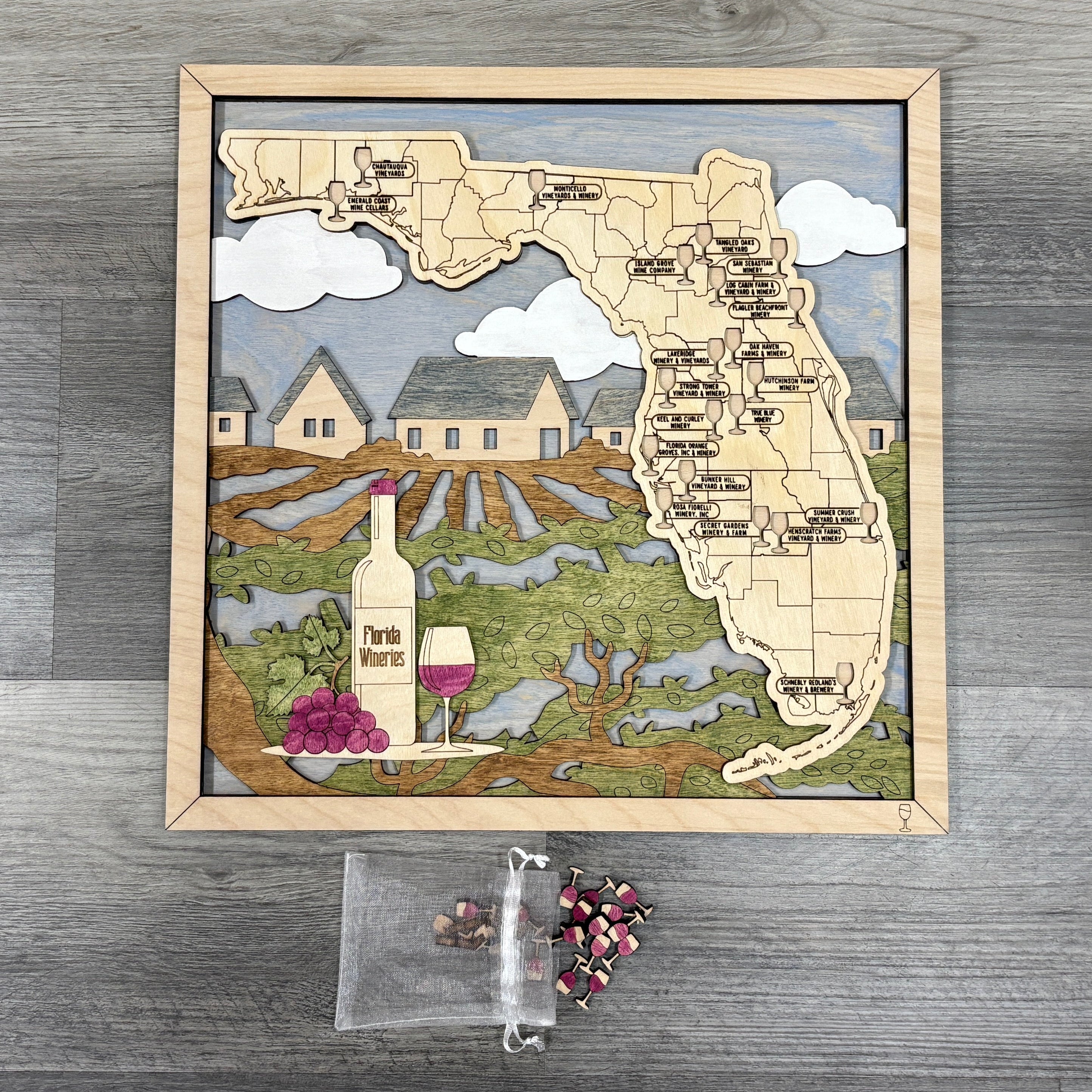 Florida Wineries Map with Story Tag